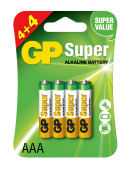 Батарейка  GP Super Alkaline 24A(AAA/LR03) FSB4+4